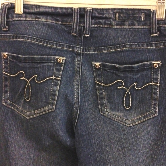 Z.CO Premium Jeans DARK BLUE Distressed High Rise FLARES Size 7 Boot Cut Bohemia - Picture 10 of 14